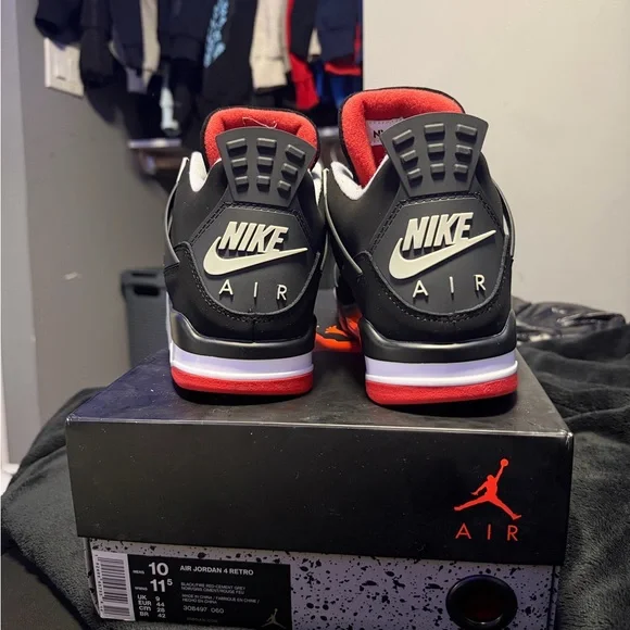 Jordan Black and Red Sneakers